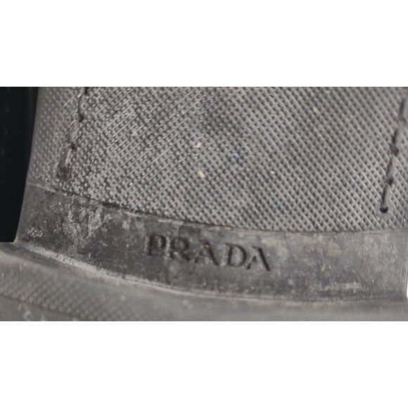 PRADA Mens Leather Dress Shoes Size 12 E Black Lace Up Oxford 1316 main image 5